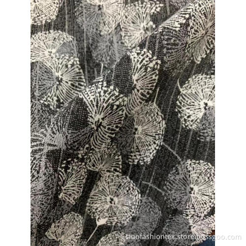 Polyester Cotton Flower Design Jacquard